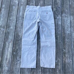 Carhartt Relaxed Fit Utility Tan Cotton Workwear Trousers 34x30 Mens
